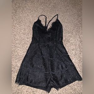 Francescas boutique black lace romper